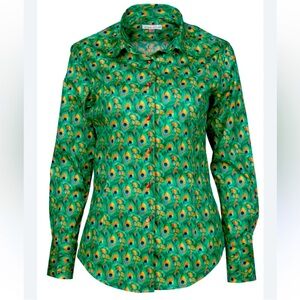 Dalila Peacock Feather Pattern Shirt , by Coton DOuX Paris